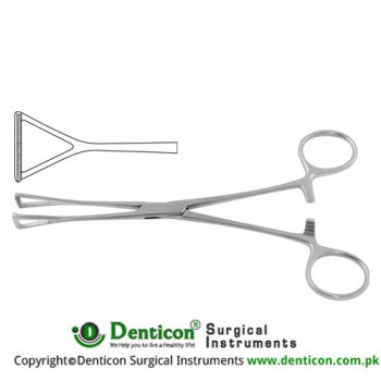 Duval Intestinal and Tissue Grasping Forceps Wide Jaw Stainless Steel, 20.5 cm - 8"